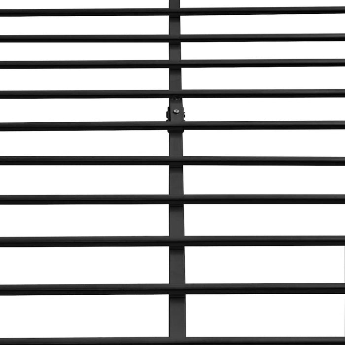 Pat cu saltea, negru, 180 x 200 cm, metal WALTI