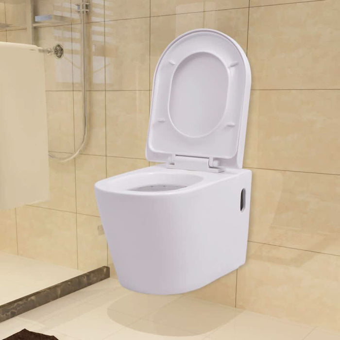Vas toaletă suspendat cu rezervor încastrat, ceramică, alb - WALTI WALTI