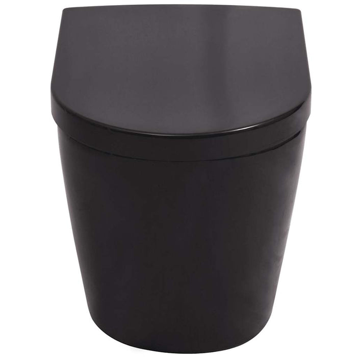 Vas toaletă suspendat cu rezervor încastrat, ceramică, negru - WALTI WALTI