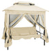 Balansoar extensibil cu pavilion, alb crem - WALTI WALTI