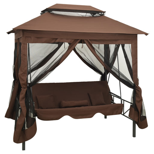 Balansoar extensibil cu pavilion, cafeniu - WALTI WALTI