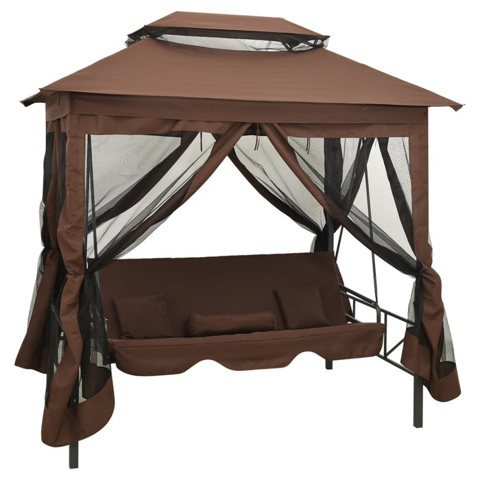 Balansoar extensibil cu pavilion, cafeniu - WALTI WALTI