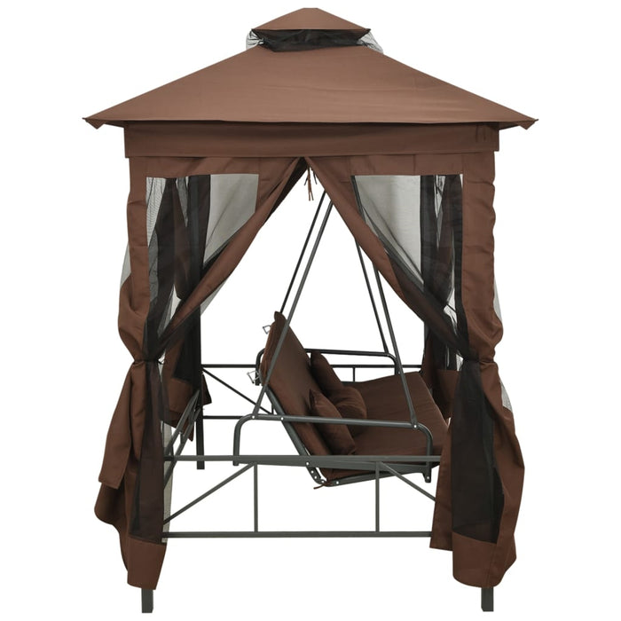 Balansoar extensibil cu pavilion, cafeniu - WALTI WALTI