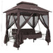 Balansoar extensibil cu pavilion, cafeniu - WALTI WALTI