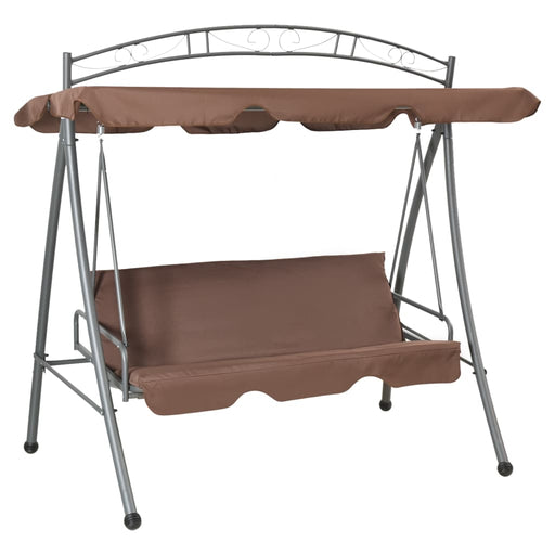 Balansoar de exterior extensibil cu copertină, cafeniu - WALTI WALTI