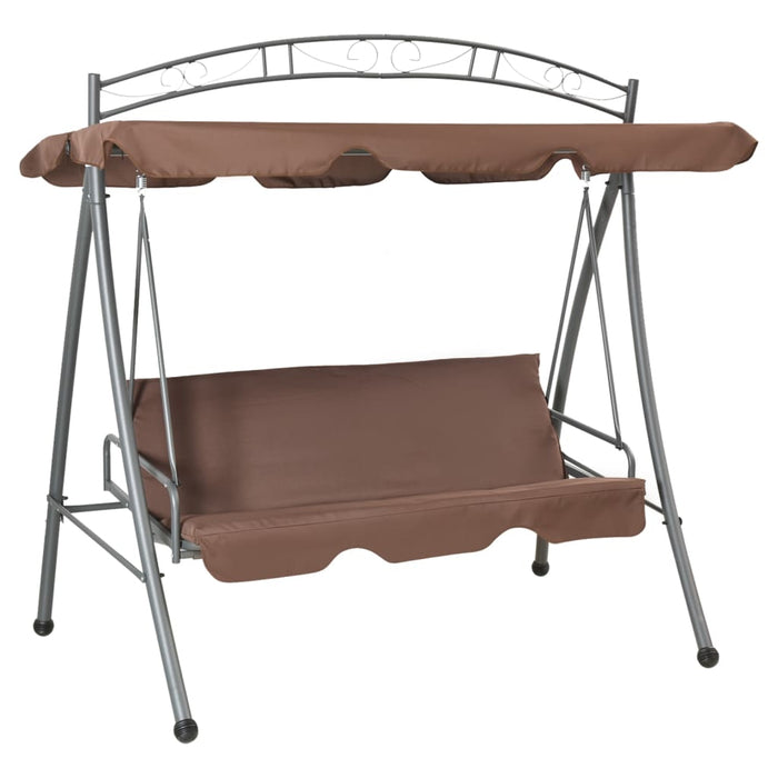 Balansoar de exterior extensibil cu copertină, cafeniu - WALTI WALTI