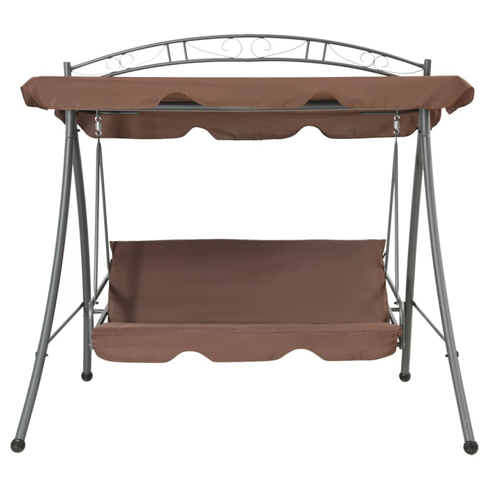 Balansoar de exterior extensibil cu copertină, cafeniu - WALTI WALTI