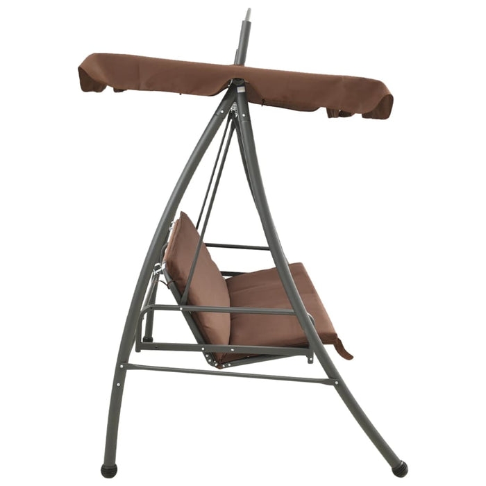 Balansoar de exterior extensibil cu copertină, cafeniu - WALTI WALTI