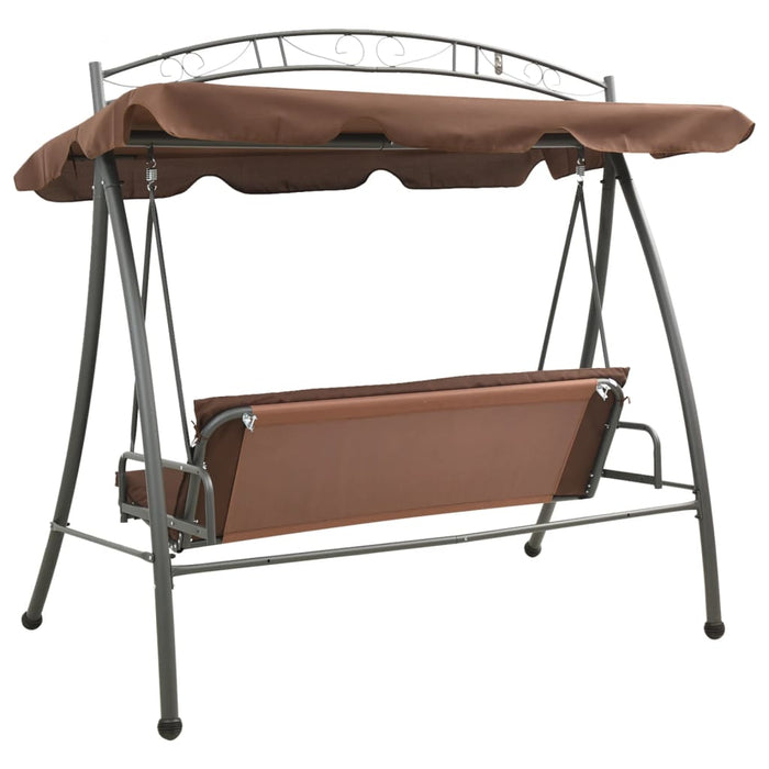 Balansoar de exterior extensibil cu copertină, cafeniu - WALTI WALTI