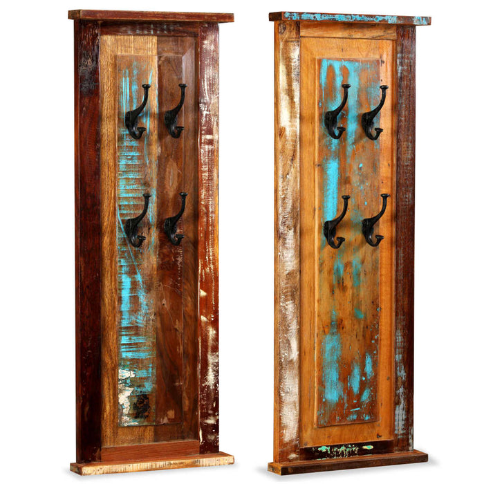 Cuier, 2 buc., 38x100 cm, lemn masiv reciclat - WALTI WALTI