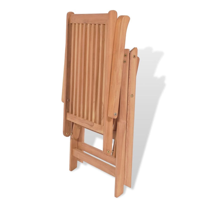 Set mobilier exterior cu scaune pliabile 7 piese lemn tec masiv WALTI