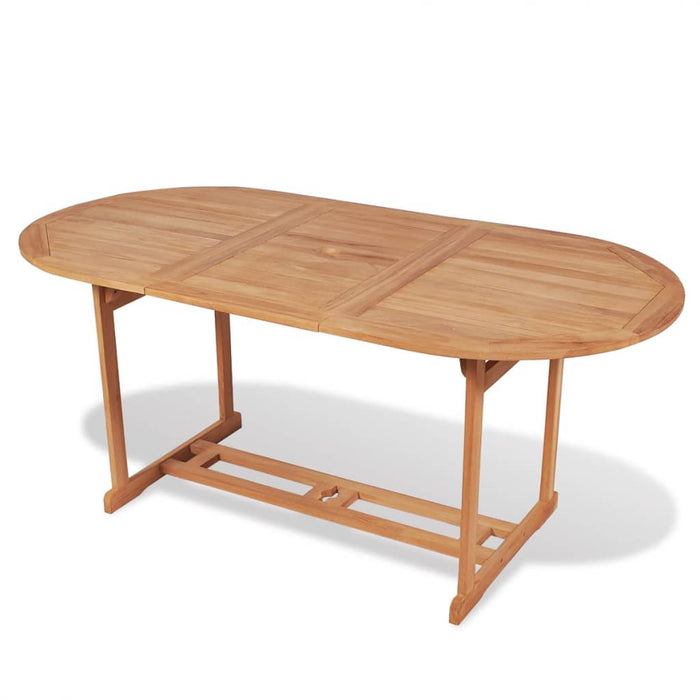 Set mobilier exterior cu scaune pliabile 7 piese lemn tec masiv WALTI