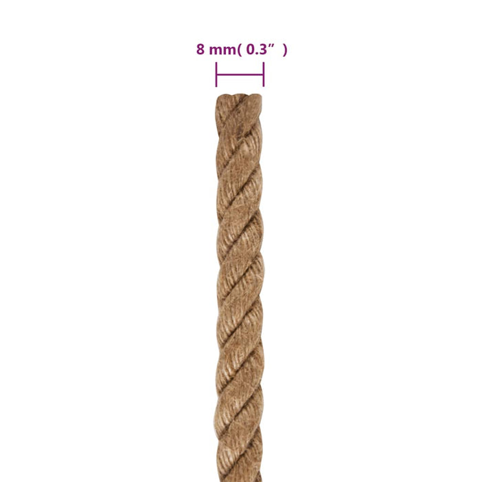 Frânghie din iută 100% 8 mm 500 m - WALTI WALTI