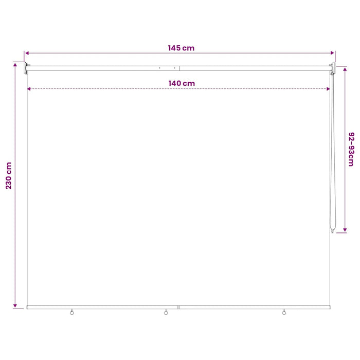Jaluzea tip rulou de exterior 145 (l) x 230 (î) cm, bej - WALTI WALTI