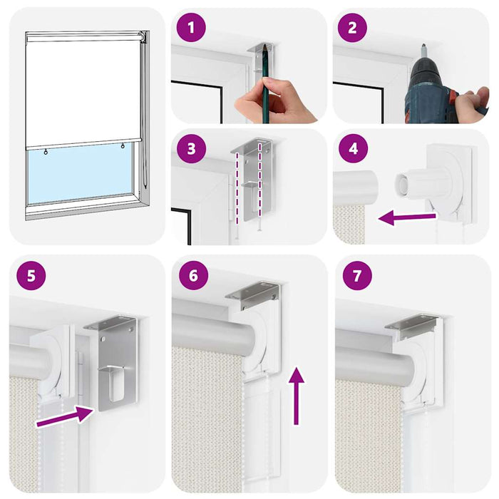 Jaluzea tip rulou de exterior, crem, 305 (l) x 140 (î) cm - WALTI WALTI