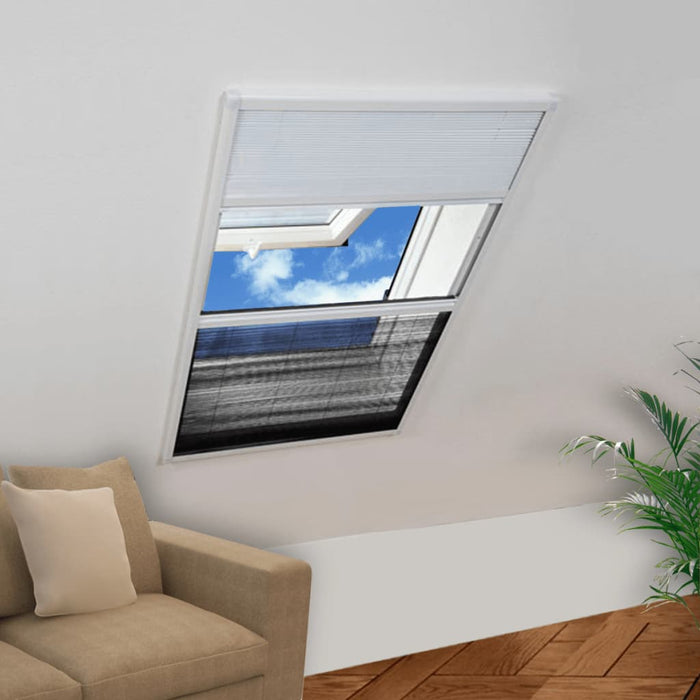 Paravan insecte plisat de fereastră aluminiu 60x80cm cu umbrar - WALTI WALTI