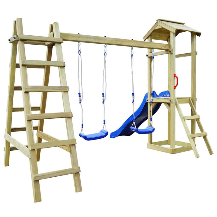 Set de joacă de exterior, 286x237x218 cm, lemn de pin impregnat WALTI