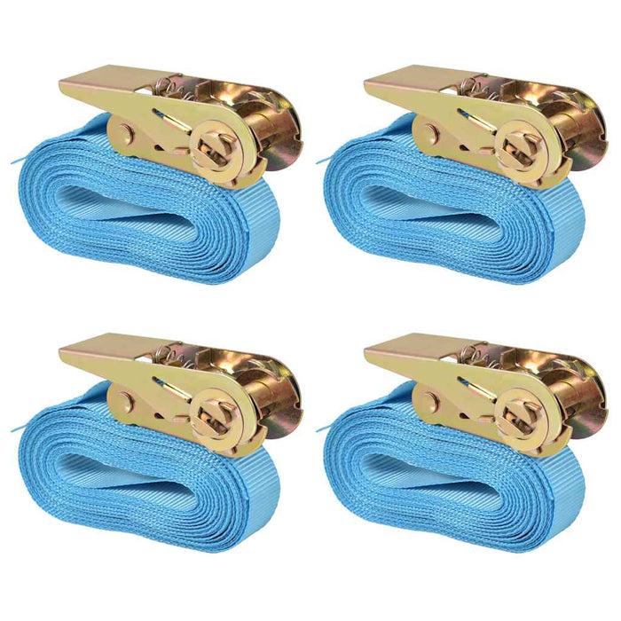 Chingi fixare cu clichet 4 buc, 0,8 tone, 6 m x 25 mm, albastru - WALTI WALTI