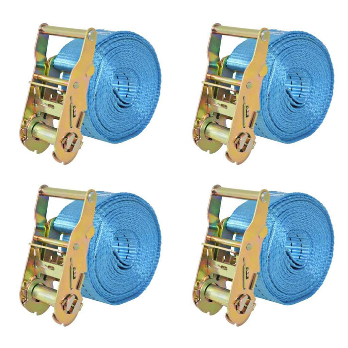 Chingi fixare cu clichet, 4 buc, albastru, 2 tone, 6 m x 38 mm - WALTI WALTI