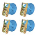 Chingi fixare cu clichet, 4 buc, albastru, 2 tone, 6 m x 38 mm - WALTI WALTI