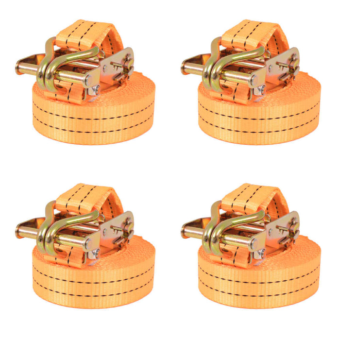 Chingi de fixare cu clichet 4 buc, 1 tonă, 6mx38 mm, portocaliu - WALTI WALTI