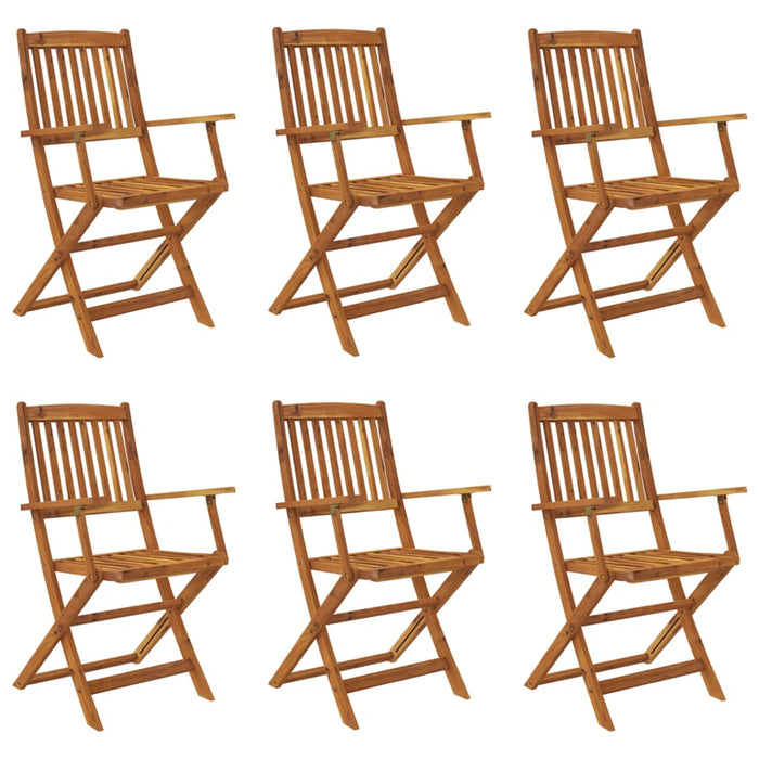 Set mobilier de exterior pliabil, 7 piese, lemn masiv de acacia - WALTI WALTI