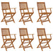 Set mobilier de exterior pliabil, 7 piese, lemn masiv de acacia - WALTI WALTI
