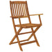 Set mobilier de exterior pliabil, 7 piese, lemn masiv de acacia - WALTI WALTI