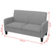 Canapea cu 2 locuri, 135 x 65 x 76 cm, gri deschis - WALTI WALTI