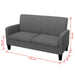 Canapea cu 2 locuri, 135 x 65 x 76 cm, gri închis - WALTI WALTI