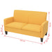 Canapea cu 2 locuri, 135 x 65 x 76 cm, galben - WALTI WALTI