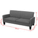 Canapea cu 3 locuri, 180 x 65 x 76 cm, gri închis - WALTI WALTI