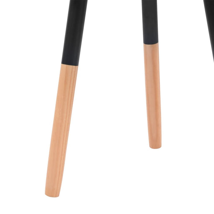 Set masă laterală 2 piese, lemn masiv de pin, negru - WALTI WALTI