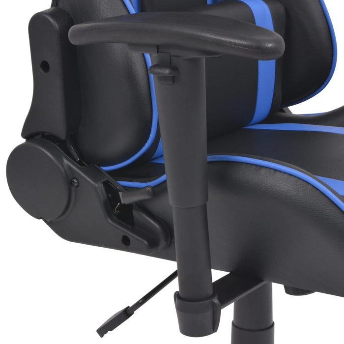 Scaun birou rabatabil, design racing, suport picioare, albastru - WALTI WALTI