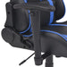 Scaun birou rabatabil, design racing, suport picioare, albastru - WALTI WALTI