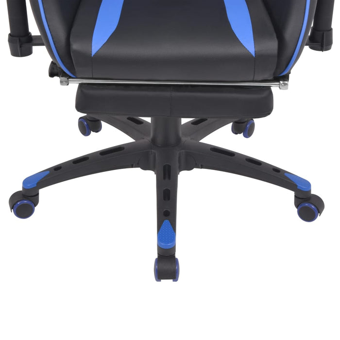 Scaun birou rabatabil, design racing, suport picioare, albastru - WALTI WALTI