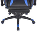 Scaun birou rabatabil, design racing, suport picioare, albastru - WALTI WALTI