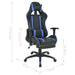 Scaun birou rabatabil, design racing, suport picioare, albastru - WALTI WALTI
