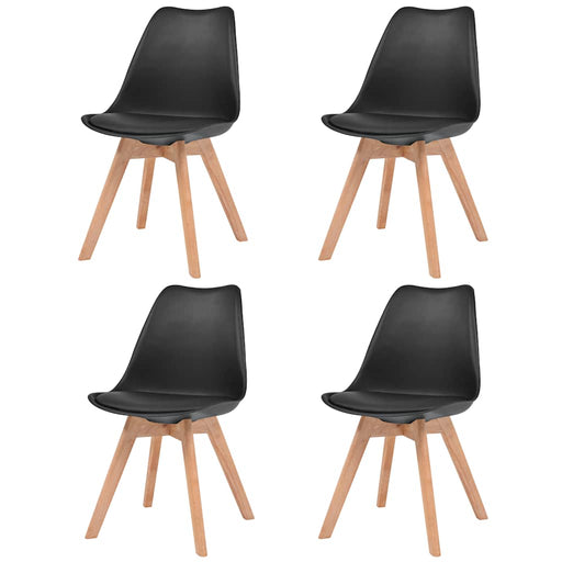 Scaune de bucătărie, 4 buc., negru, plastic - WALTI WALTI