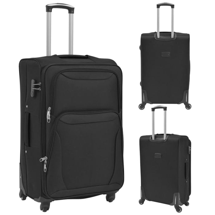 Set de valize din material textil, 3 piese, negru - WALTI WALTI