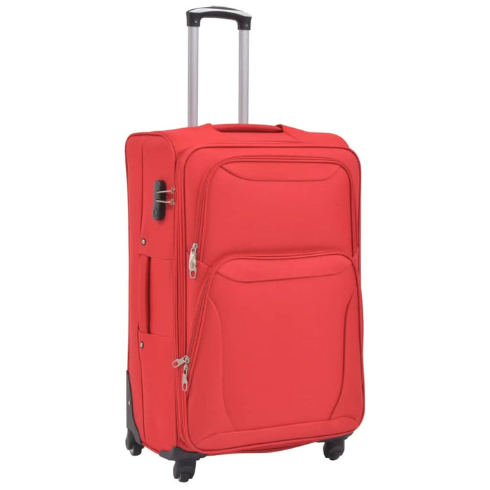 Set trolere din material textil, 3 piese, roșu - WALTI WALTI