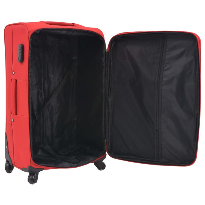 Set trolere din material textil, 3 piese, roșu - WALTI WALTI