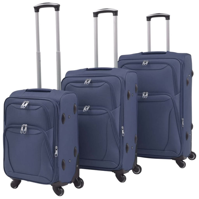 Set de trolere din material textil, 3 buc, bleumarin - WALTI WALTI
