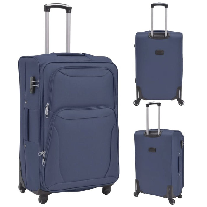 Set de trolere din material textil, 3 buc, bleumarin - WALTI WALTI