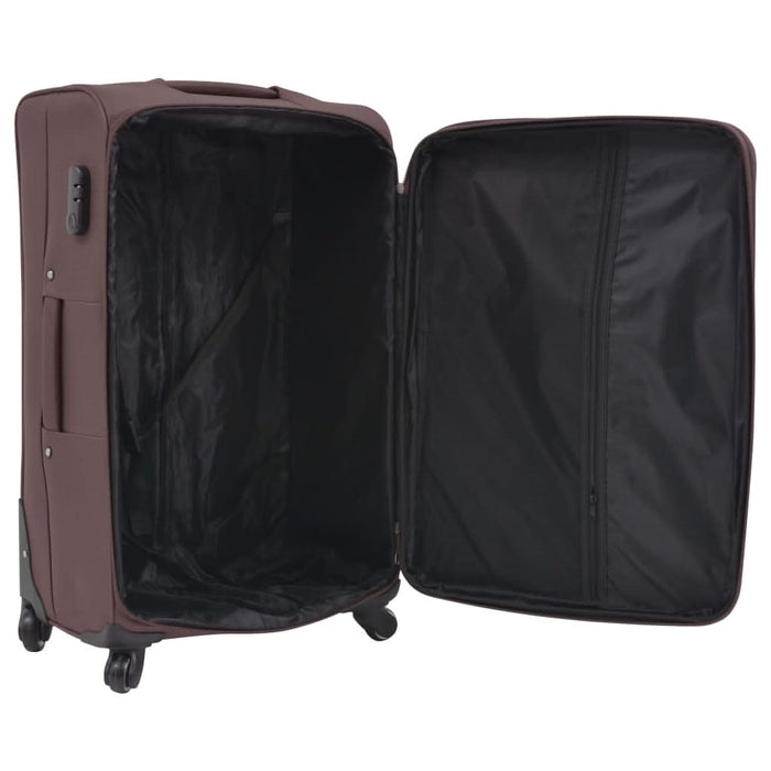 Set trolere din material textil, 3 piese, cafeniu - WALTI WALTI
