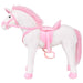 Jucărie unicorn din pluș în picioare, alb și roz, XXL - WALTI WALTI