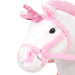 Jucărie unicorn din pluș în picioare, alb și roz, XXL - WALTI WALTI