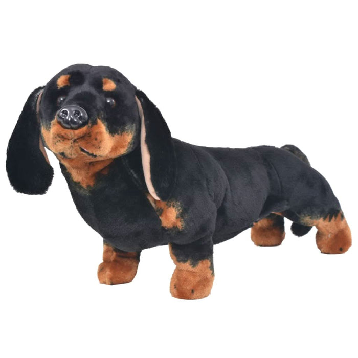 Câine din pluș de jucărie teckel, negru, XXL - WALTI WALTI