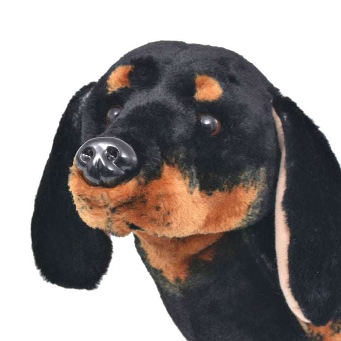 Câine din pluș de jucărie teckel, negru, XXL - WALTI WALTI