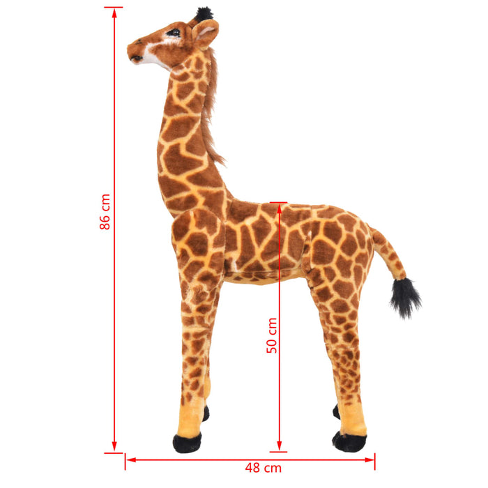 Jucărie de pluș girafă în picioare, maro și galben, XXL - WALTI WALTI